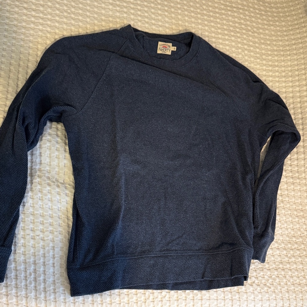 Faherty Men's legend sweater crew - Deep Blue